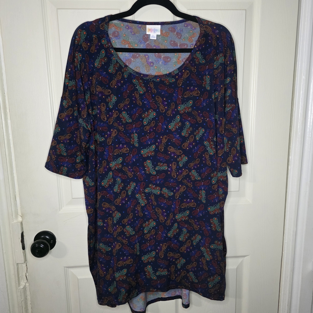 LuLaRoe Multicolor Paisley Short Sleeve Top